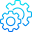 Engineering excellence gears icon